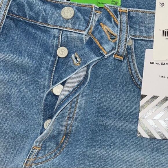 SANDRINE ROSE by FP Cut Off Side Zipper Distressed Denim Shorts. Size 24. NWT! - Picture 6 of 16